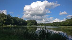 a view of a lake with clouds in the sky at chez Domi Syl gite nature in Colonne