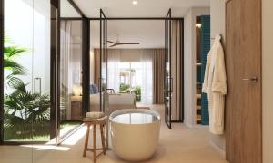 
Een badkamer bij METT Hotel & Beach Resort Marbella Estepona
