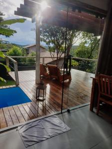 a view from the deck of a house at Pousada Santa Vila in Serra do Cipo