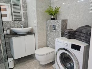 Kúpeľňa v ubytovaní Fala Bałtyku Apartament Nadmotławie