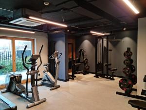 Posilňovňa alebo fitness centrum v ubytovaní Fala Bałtyku Apartament Nadmotławie
