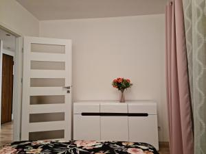 Posteľ alebo postele v izbe v ubytovaní Fala Bałtyku Apartament Nadmotławie