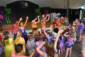 a group of children dancing on a stage at Hotel Bella Italia in Peschiera del Garda
