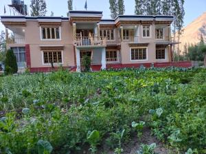 a house with a garden in front of it at LA-TSAS GUEST HOUSE in Hundar +5 photos