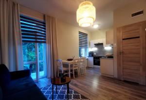 Kuchyňa alebo kuchynka v ubytovaní Apartament "Nad dachami" + 9 fotografií