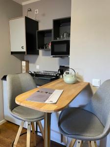 Kuchyň nebo kuchyňský kout v ubytování Friesen-Lodge Apartments