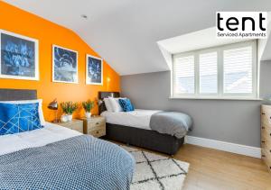 Central 1 BR apt , pkg, great for long term guests客房内的一张或多张床位