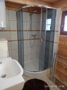 Kúpeľňa v ubytovaní Domek nad Potokiem
