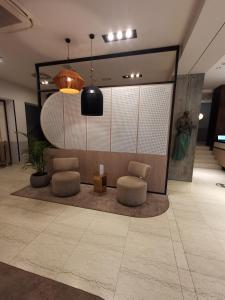 Posedenie v ubytovaní 317 w ROYAL TULI SAND prywatny APARTAMENT przy plaży z aneksem kuchennym