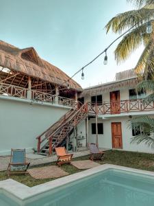 Bazén v ubytování Hotel Xa´an Bacalar nebo v jeho okolí