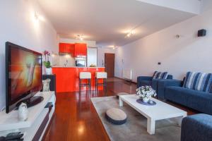 TV a/nebo společenská místnost v ubytování Apartments Tino