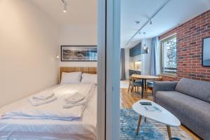 Voodi või voodid majutusasutuse Konak Apartmani & SPA toas