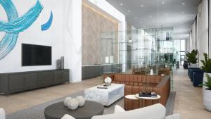 TV a/nebo společenská místnost v ubytování Global Luxury Suites Miami Worldcenter
