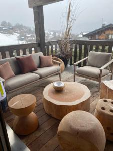 Posezení v ubytování Chalet Clara Megeve