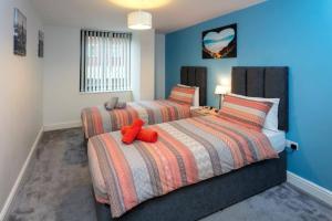Postel nebo postele na pokoji v ubytování Spacious 2 Bed Apartment Norwich, Close To Station and City centre