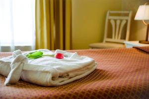 Postel nebo postele na pokoji v ubytování Hotel Metsis