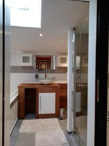 Kuchyň nebo kuchyňský kout v ubytování Ferienwohnung Fernblick + 20 fotografií