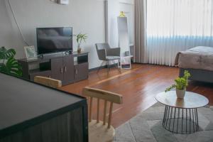 Skyline في لاباز: غرفة معيشة مع تلفزيون بشاشة مسطحة في مركز ترفيهي