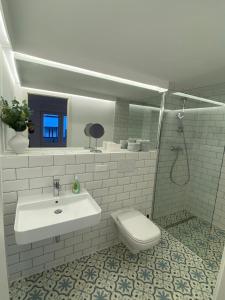 Ένα μπάνιο στο Ferienwohnung an der Nagold - Liebeneckstraße EG
