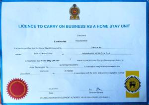 a letter requesting licence to carry on business as a home stay unit at Pleasant View Ella in Ella