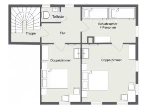 Plan piętra w obiekcie Landhaus Wiesle