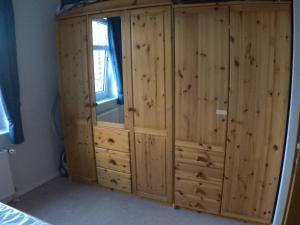 Postel nebo postele na pokoji v ubytování Ferienwohnung Wattwurm Dangast
