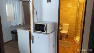 A cozinha ou cozinha compacta de Apartmán Pod Žalým