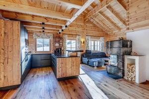 Kuchyň nebo kuchyňský kout v ubytování Köck-Chalet