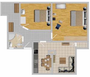 Půdorys ubytování Ferienwohnung Krenzer