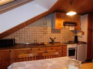 Kuchyň nebo kuchyňský kout v ubytování Ferienwohnung Krenzer