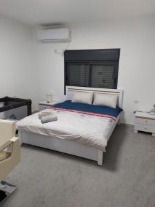 Postel nebo postele na pokoji v ubytování וילה שחר בגולן