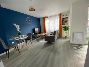 Posezení v ubytování Superbe T2 style scandinave