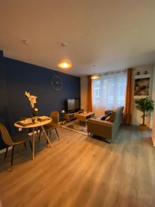 Posezení v ubytování Superbe T2 style scandinave