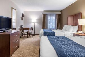 A bed or beds in a room at Comfort Inn Downtown - University Area