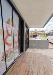 a view from the outside of a building at Hotel Turismo in Trindade