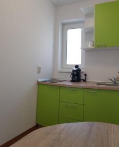 Η κουζίνα ή μικρή κουζίνα στο Apartament 11 Budiu