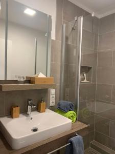 Koupelna v ubytování Hotel Schmidt's Hoern