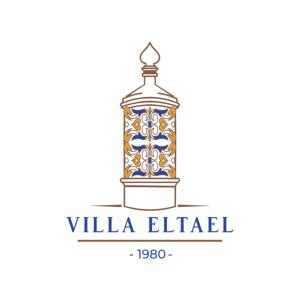 um logótipo para uma villa el ingenuelo com uma garrafa de vinho em Villa ELTAEL - Casa Daniel - Piscina Aquecida e Partilhada em Manta Rota