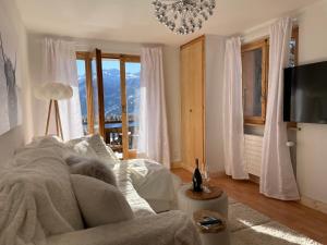 TV a/nebo společenská místnost v ubytování Verbier One Chalet