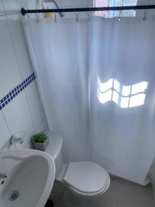 Koupelna v ubytování Apartamento Ucha
