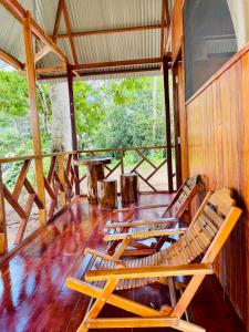 Balkón nebo terasa v ubytování Sunrise of Tambopata