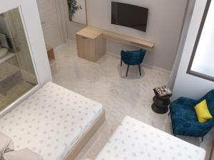 TV a/nebo společenská místnost v ubytování Thiên Thanh Hotel