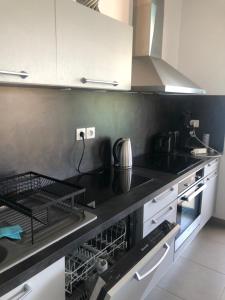 Kuchyň nebo kuchyňský kout v ubytování Appartement les pieds dans l'eau 3 Chambres - Propriano - Corse + 9 fotografií