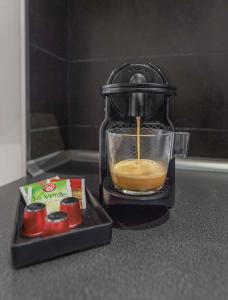 Coffee and tea making facilities at Modern gem in heart of Málaga, near sights REMS
