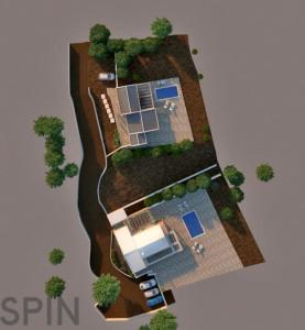 a rendering of a house with a solarium at Villa Christina in Pouládes