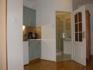 Kuchyňa alebo kuchynka v ubytovaní Apartmány Šmika
