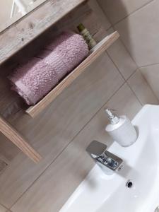 Kúpeľňa v ubytovaní Cirkáló Apartman