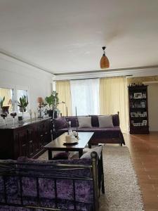 - un salon avec un canapé et une table dans l'établissement Villa Anasandra - 3 bedroom Villa, à Kompítsion