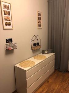 Phòng tắm tại Apartament Elbląg Wyczółkowskiego 10
