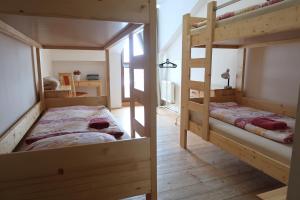 Ein Etagenbett oder Etagenbetten in einem Zimmer der Unterkunft Penzion Jízdárna Suchá